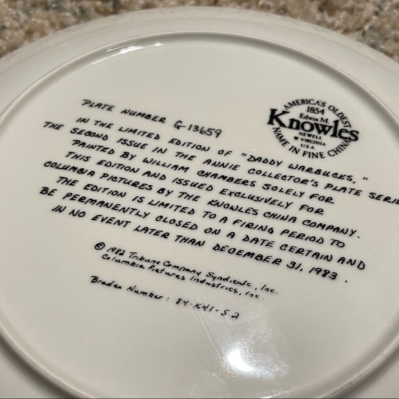 SET OF 4 EDWIJ M. KNOWLES ANNIE COLLECTOR PLATES - Picture 4 of 13